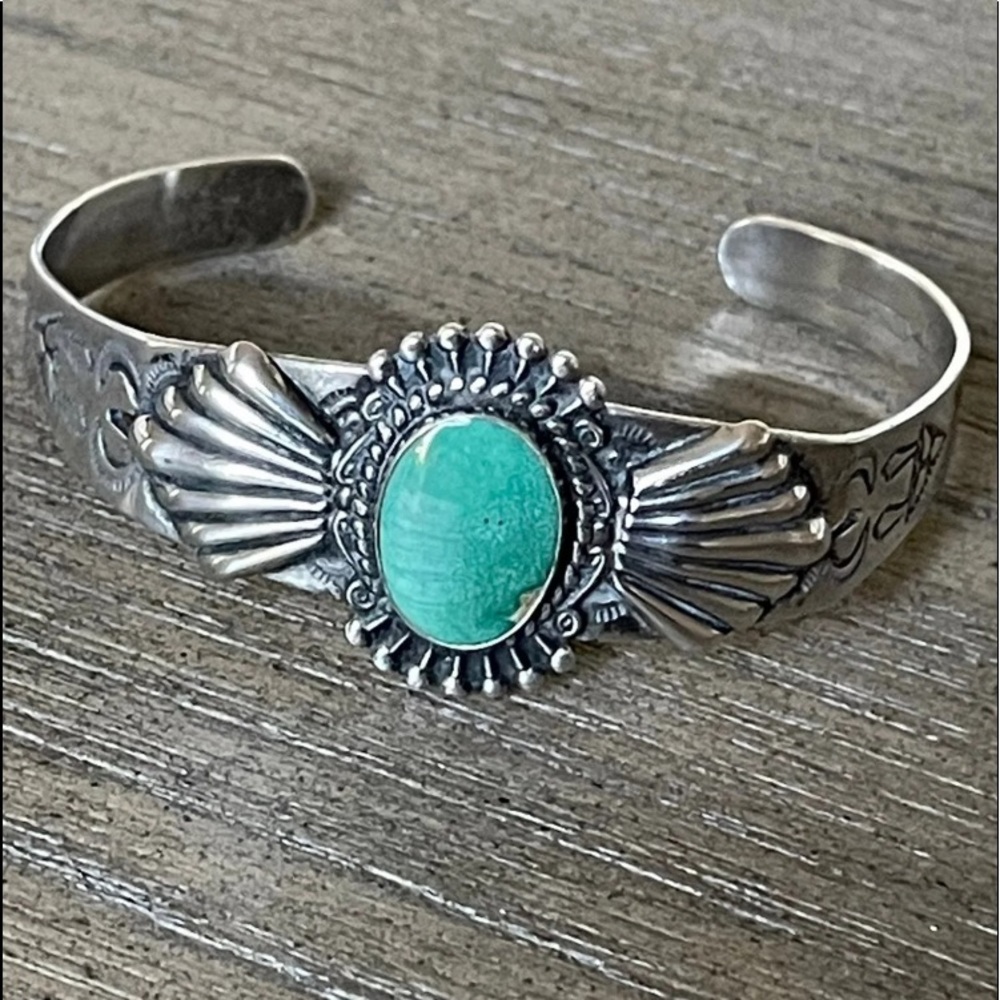 🔥Hold for Wanda🔥Vintage Turquoise Sterling Cuff